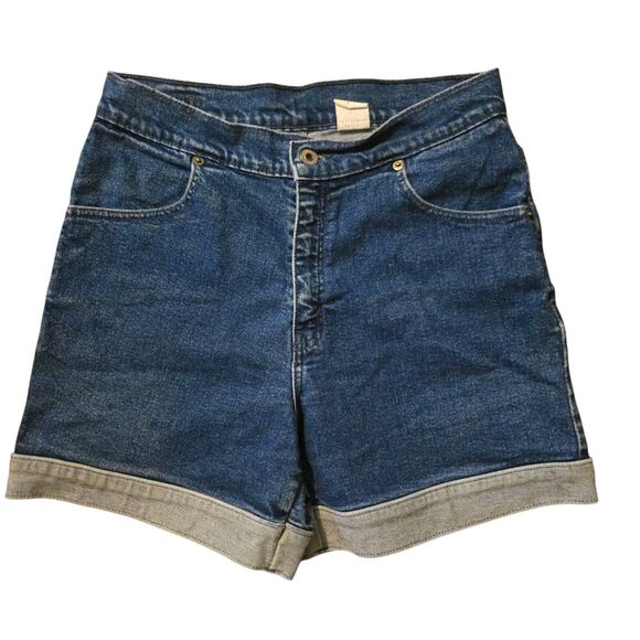 VTG Levi's Dry Goods 6 Jean Shorts Wedgie High Waist Bare Back Mom 1999 - Picture 1 of 6